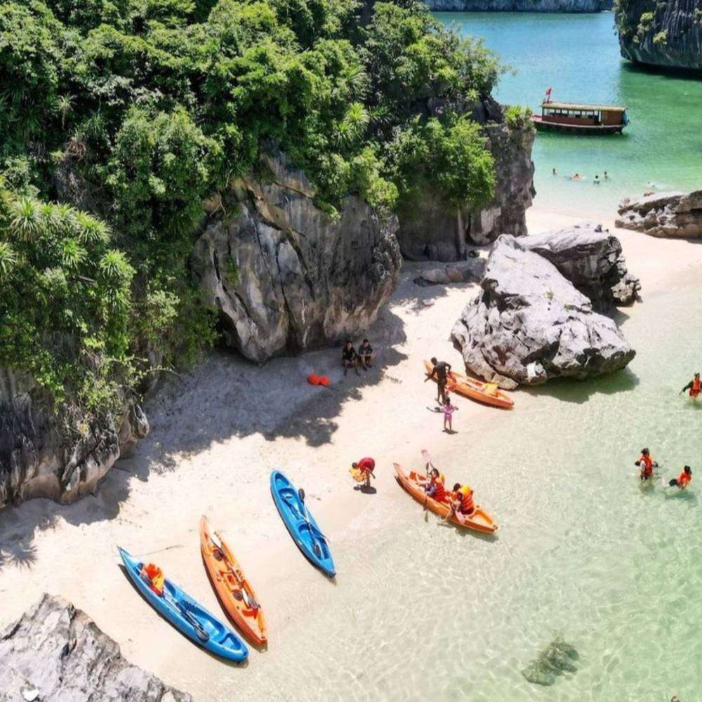 Ba Trai Dao Beach Swimming