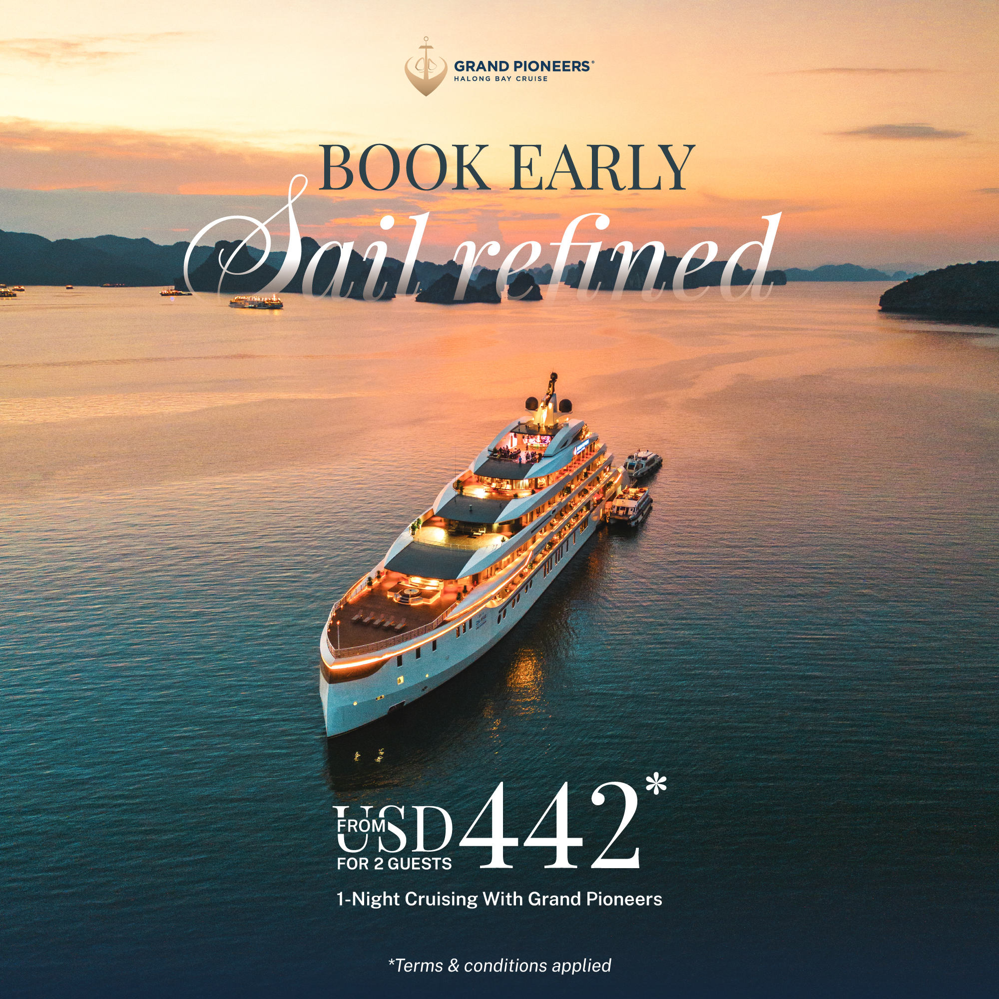 grand pioneers halong bay cruise early bird offer 2026 special offer